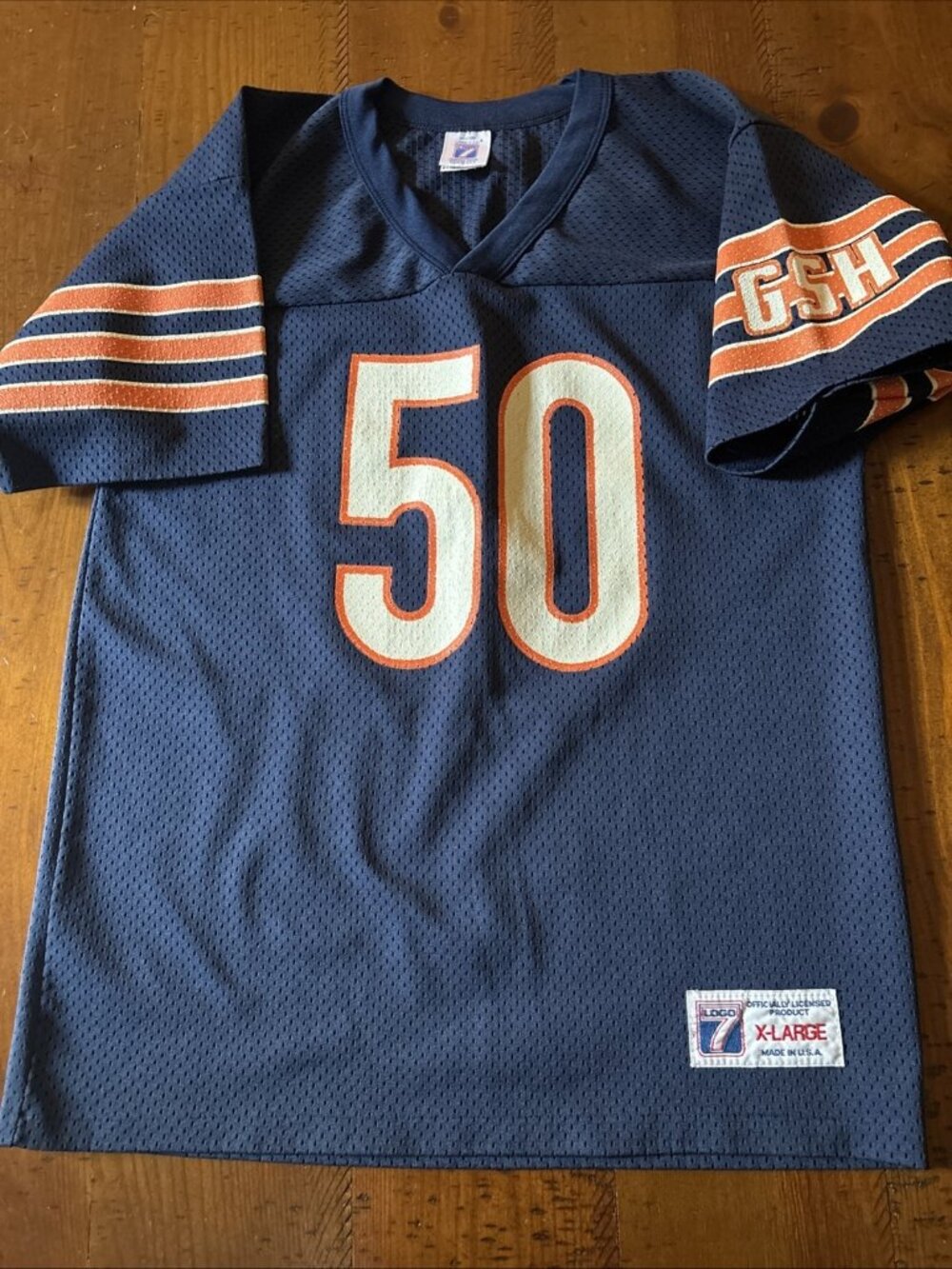 vintage logo 7 Chicago Bears Singletary #50 Jersey navy Size XL Youth